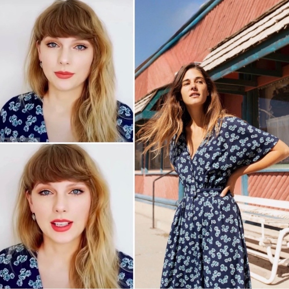 Christy Dawn The Lottie Dress Navy Blue Floral Maxi Taylor Swift Medium